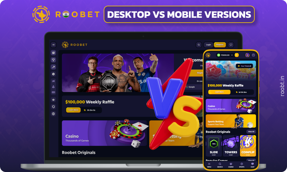 Roobet is equally accessible on computers and mobile devices